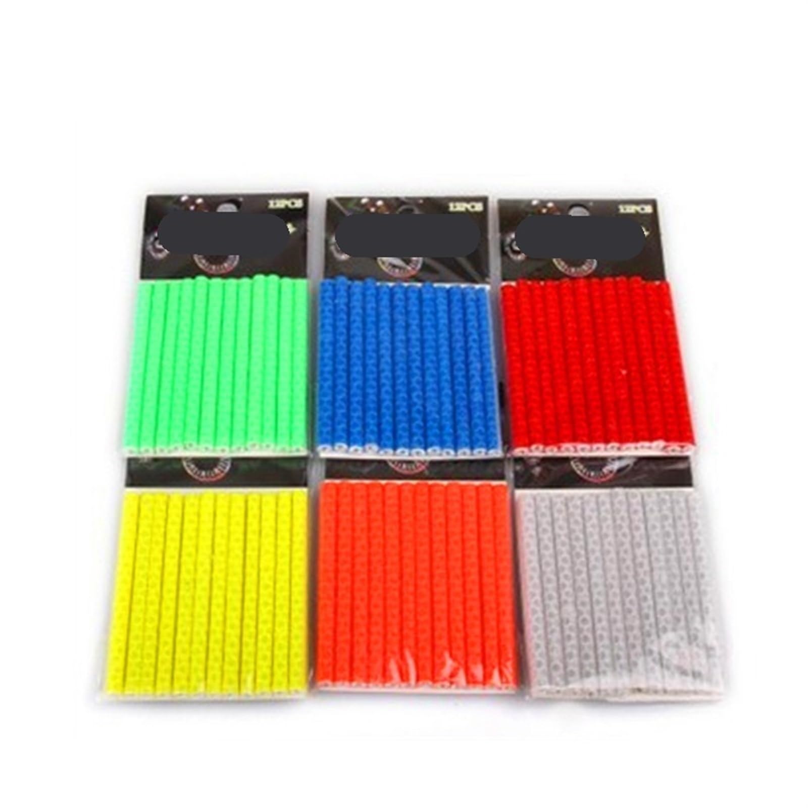 Fahrradlicht 12pc Fahrrad Felge Speichen Clip Nacht Sicherheit Warnung Licht Fahrrad Reflektierende Reflektor Streifen MTB Bike Radfahren Zubehör(Red)