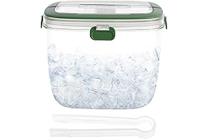 Ice Bucket for Freezer with Lid, 5L Double Layer Insulated Ice Cube Bucket