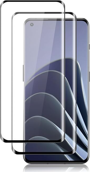 2pcs Screen Protector for OnePlus 10 Pro Tempered Glass [Fingerprint Unlock] [Anti-Scratch] [9H Hardness] [HD] [No Bubbles] Protector Film for OnePlus 10 Pro 5G Screen Protector