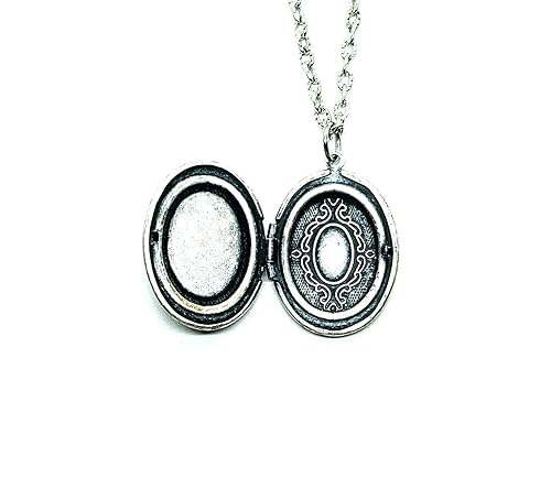 Handmade Silver Bee Cameo Locket Necklace