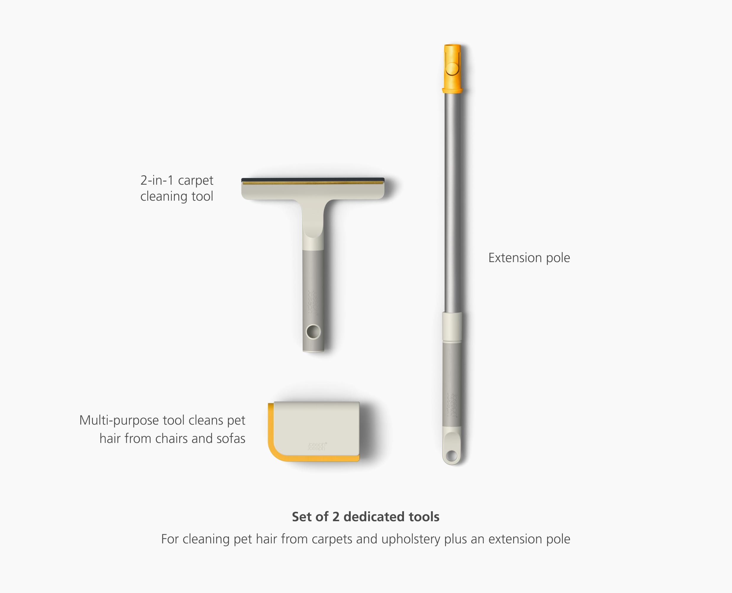 Amazon.com: Joseph Joseph CleanTech 3pc Pet Hair Cleaning Tool Set