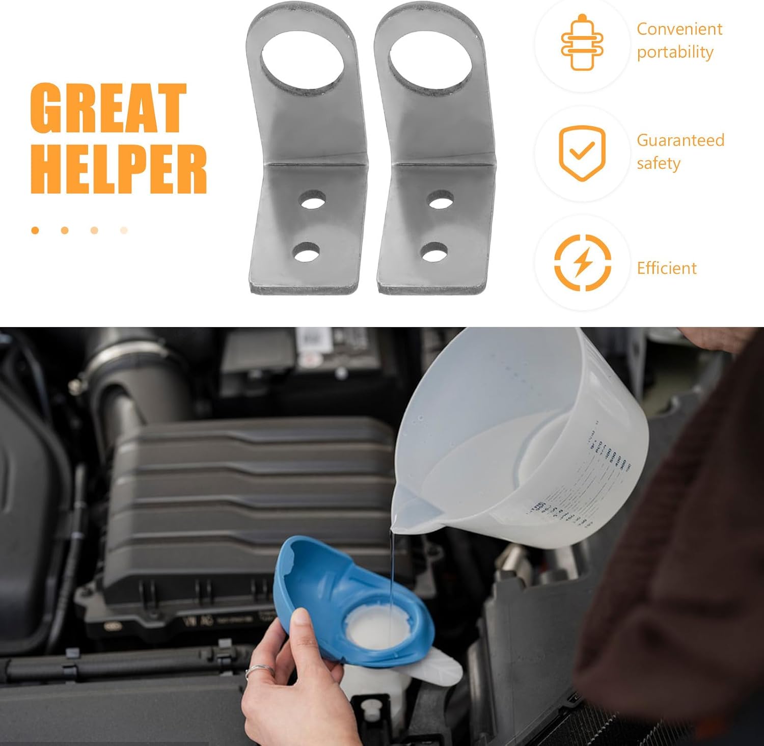 Bolt-on Metal Radiator Mounting Brackets for Car Modification