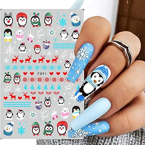 JMEOWIO Natale Adesivi Unghie Nail Art 9 Fogli
