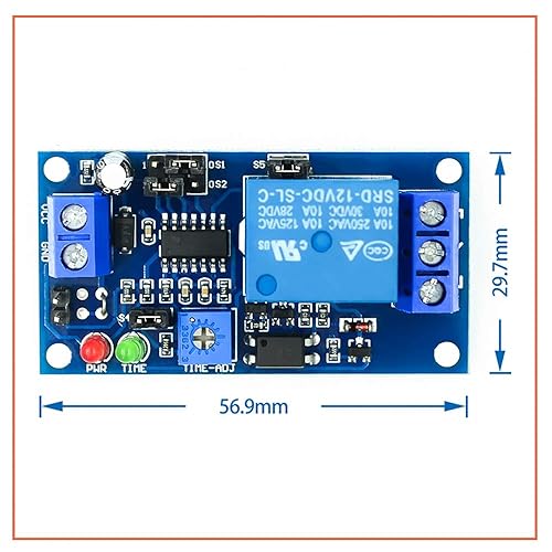 Miniatura 2 de 2 unids DC 12V Módulo de relé de retardo de tiempo Disparador Circuito Temporizador Tablero de Temporización Interruptor LED Indicador Pantalla