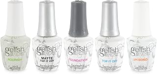 Collection 15 mL Soak Off Gel Nail Polish Kit with pH Bond, Foundation, Top It Off, Matte Top It Off, and Nourish Cuticle Oil