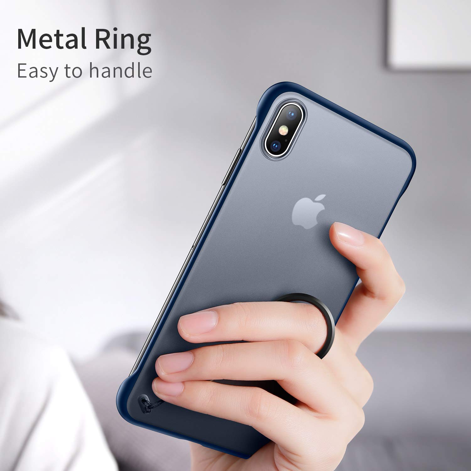 REALCASE iPhone Xs Max Back Cover | Ultra Thin Translucent Matte Frameless TPU | Shockproof Bumper Back Cover Case for iPhone Xs Max (F-Blue