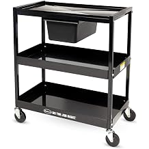 Eastwood Tear Down Table 27x16 Inch Work Space Two Storage Locking Shelves