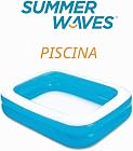 Foto di Summer Waves Piscina, Piscina Gonfiabile, Piscina per Famiglie, Piscina da Giardino per Bambini, Piscina Rettangolare, 2 M x 1.50 M x 51 CM
