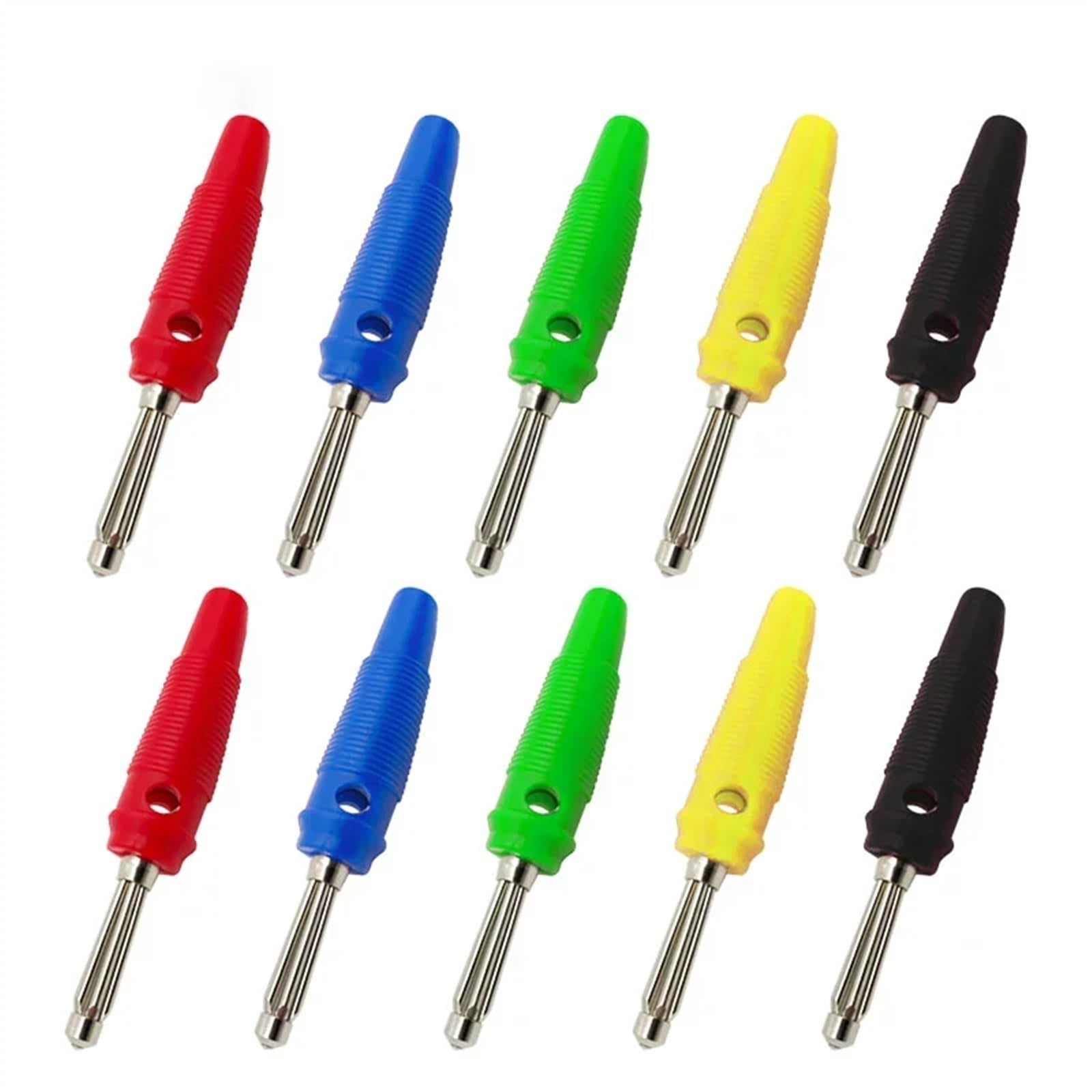 Connecteurs de Haut-Parleur, fiche Banane de 4MM, amplificateur, Poste de Liaison, Prise Banane for bornes de câble, 20 pièces/lot(Red 20Pcs)