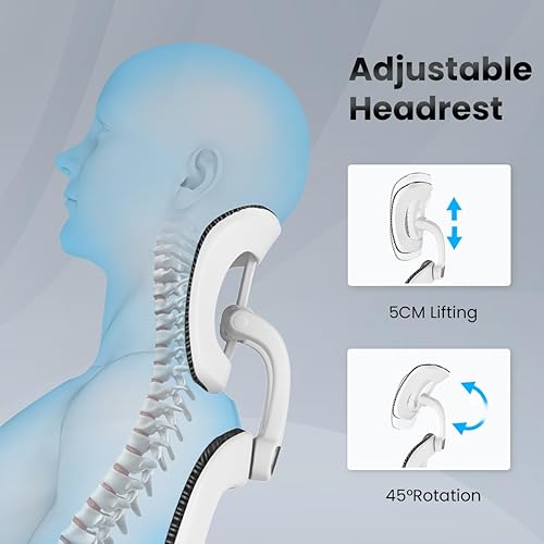 Miniatura 5 de Soohow Silla ergonómica de oficina en casa, silla de escritorio ergonómica con soporte trasero, reposabrazos 3D y reposacabezas ajustable, silla de