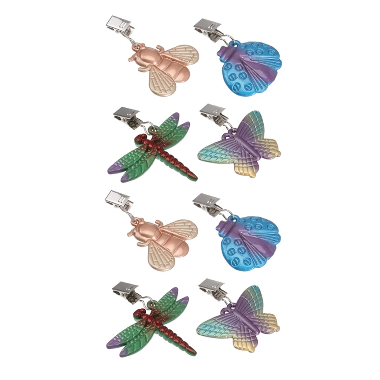 8pezzi Clip per Tovaglia Antivento Lega Fermatovaglia per Picnic e Giardino Decorazioni per Tovaglie Resistenti e Pratiche