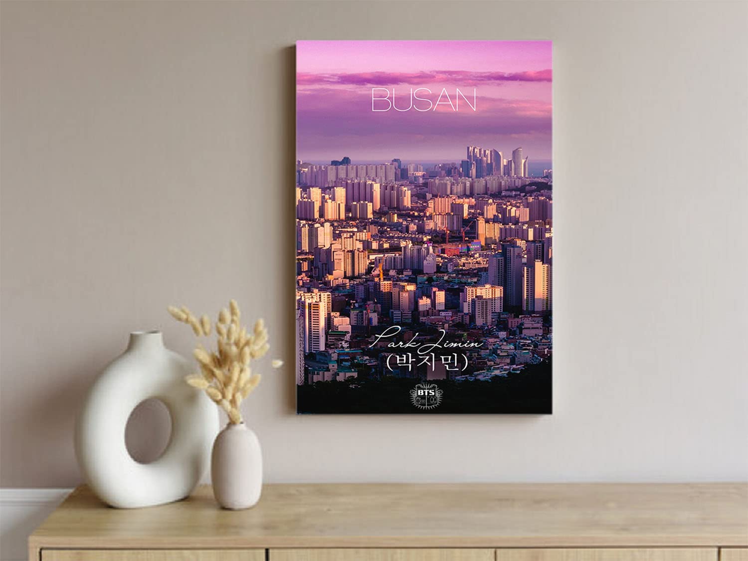 XtremeSkins Designs Print Wooden Framed Canvas Wall Art Decoration Poster (10x14 Inch) - Busan