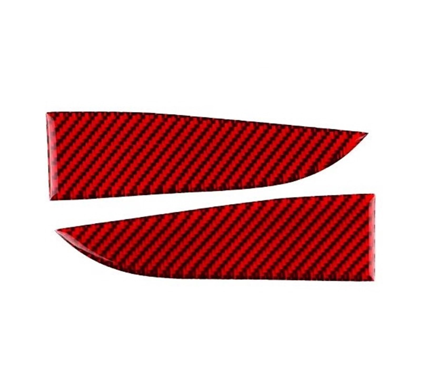 Mbxpxe Red 2024 Trim Sticker Accessories Real Soft Carbon Fiber Inner Door Triangle Cover Sticker Trim For Tesla For Model 3 Highland 2024 Car Interior Decoration(Red 2024)
