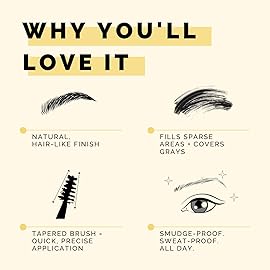 Elizabeth Mott Queen of the Fill Tinted Eyebrow Gel - Brow Filler, Volumizer & Setter - Defines, Shapes & Covers Gray Hairs - Water-Resistant, Long-Lasting - Cruelty-Free - Blonde Shade 4g