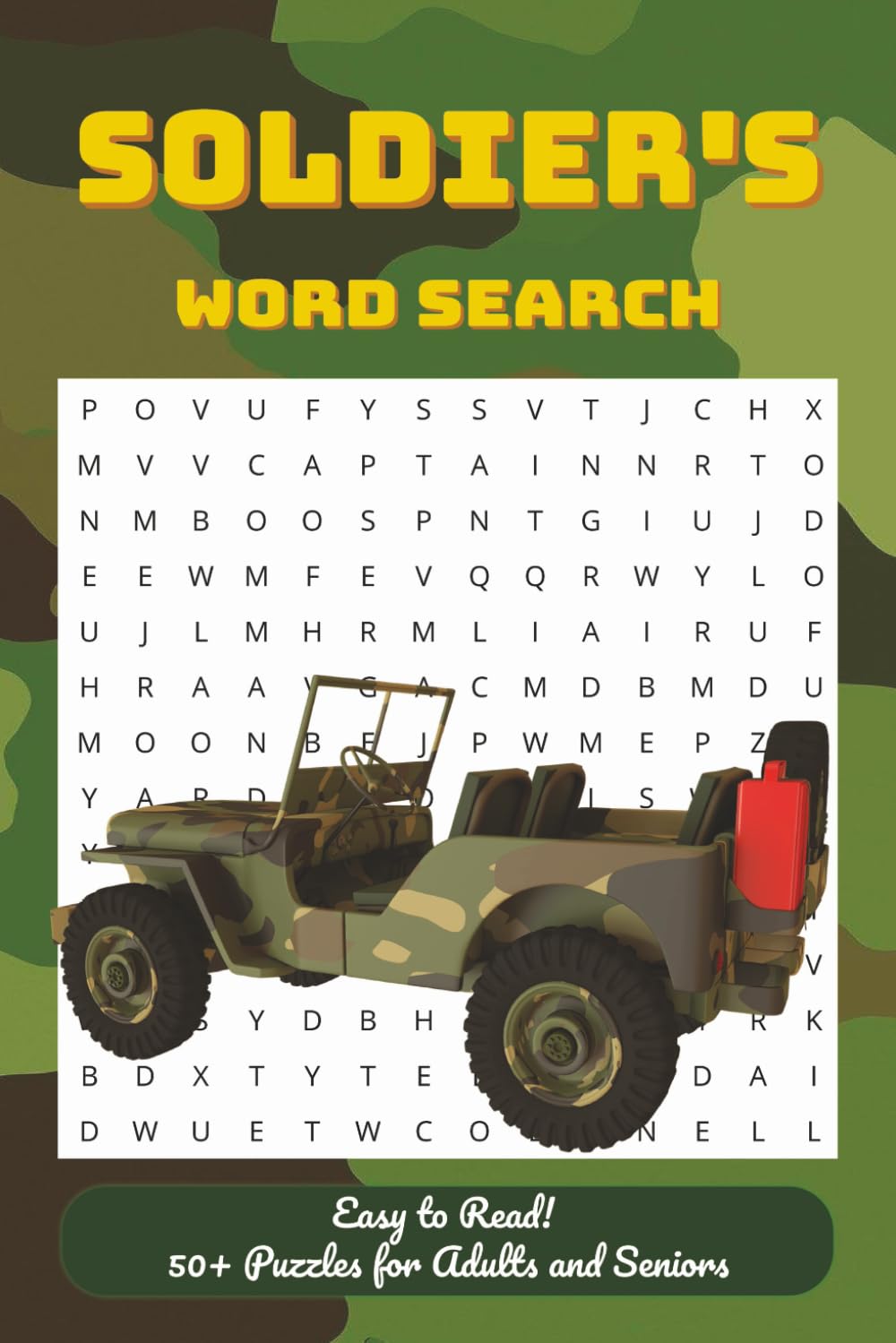 Soldier's Word Search: Word Searches with Easy to Read about Military Enthusiasts, Veterans, Military Life and More |6x9 inches, 110 pages| 50 + Puzzles …Gift for Vacations, Holidays and Free Times