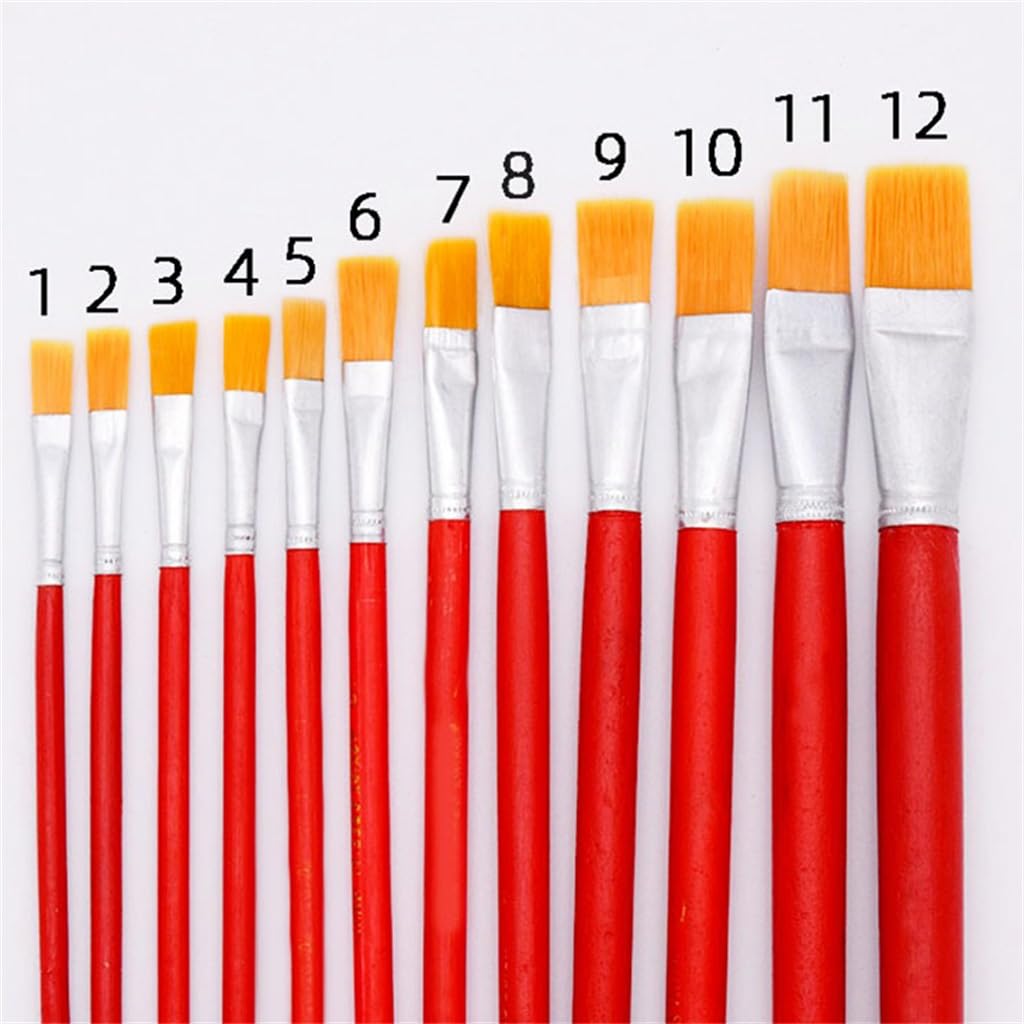 Red Stick Gwasz Pędzel Linia 1-12 Pędzel Nylonowy Pędzel Olejowy Akwarela Pędzel Gwasz