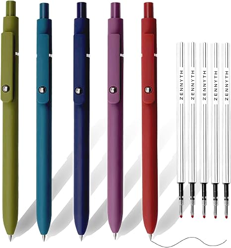 Abhay Bolígrafos de tinta de gel de secado rápido, bolígrafos de punta fina, bolígrafos retráctiles, bolígrafos de escritura suave, para diario,