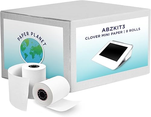 Paper Planet - Papel térmico para trébol POS (mini impresora térmica de trébol) Rollos de papel de recibo de tarjetas de crédito para trébol C200