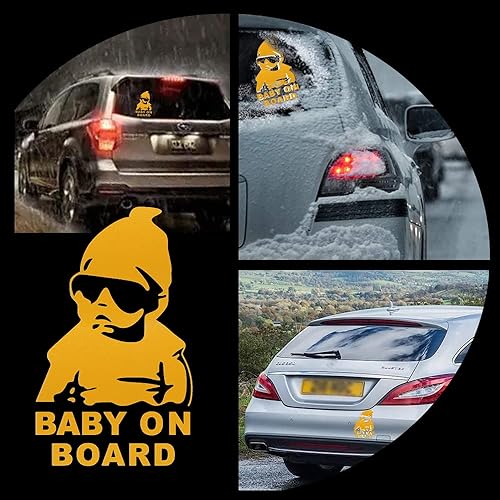 Miniatura 6 de Adhesivo de bebé a bordo para automóviles, autoadhesivas, calcomanías y calcomanías para automóvil de alta intensidad, reflectantes, impermeables,