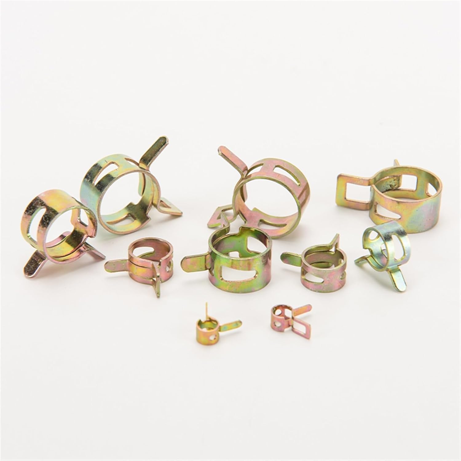 150PCS Spring Band Type Elastic Fuel Silicone Vacuum Hose Pipe Tube Clamps(6mm 7mm 10mm 11mm 14mm 16mm 17mm) Spring Hose Clamps