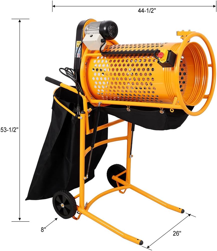 Automatic Sieve Shaker, 360W Foldable Electric Rotary Soil Sieve Machine, Stainless Steel Sifter Shaker Machine,Electric Sieve Shaker for Flour Powers, Mungbean, Rice