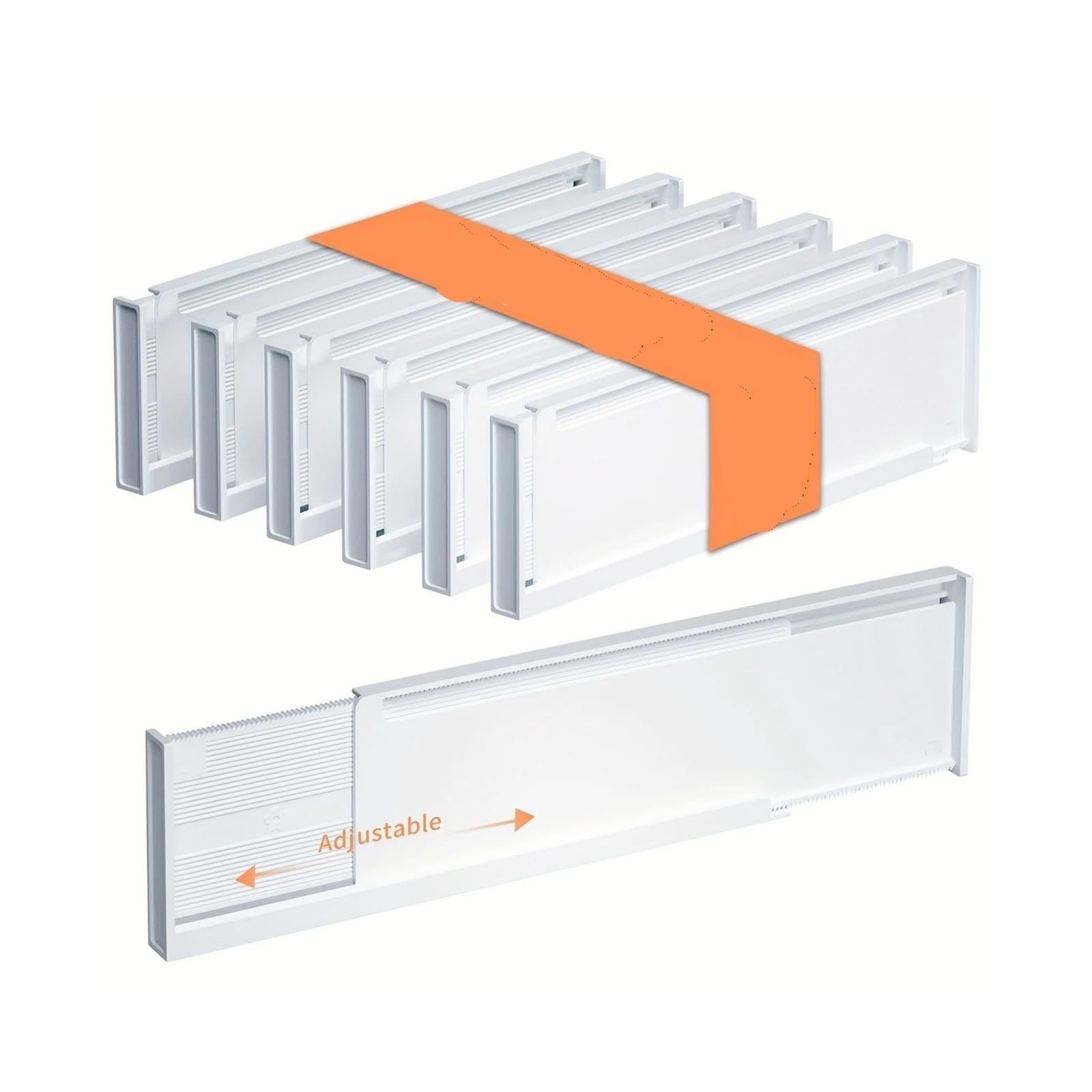 Generico Separadores de cajones Ajustables, separadores Cocina expandibles, tocador for Estante Ropa, 6 uds
