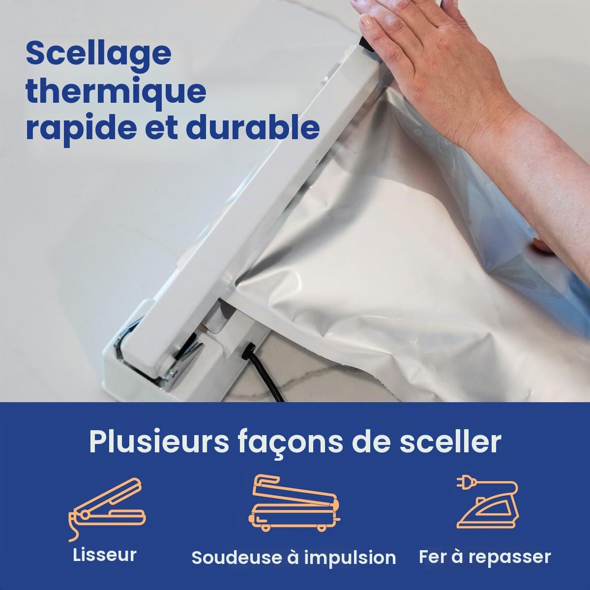 Wallaby Lot de 30 sachets en mylar à gousset de 1 gallon – Thermoscellable et sans danger pour les aliments – Stockage alimentaire à long terme – Argent standard Paquet de 30