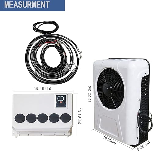 Miniatura 7 de Treeligo DC 12V Universal Electric RV Truck Aire acondicionado Camper Unidad AC 10000 BTU Enfriamiento rápido para autocaravana autobús tractor aire