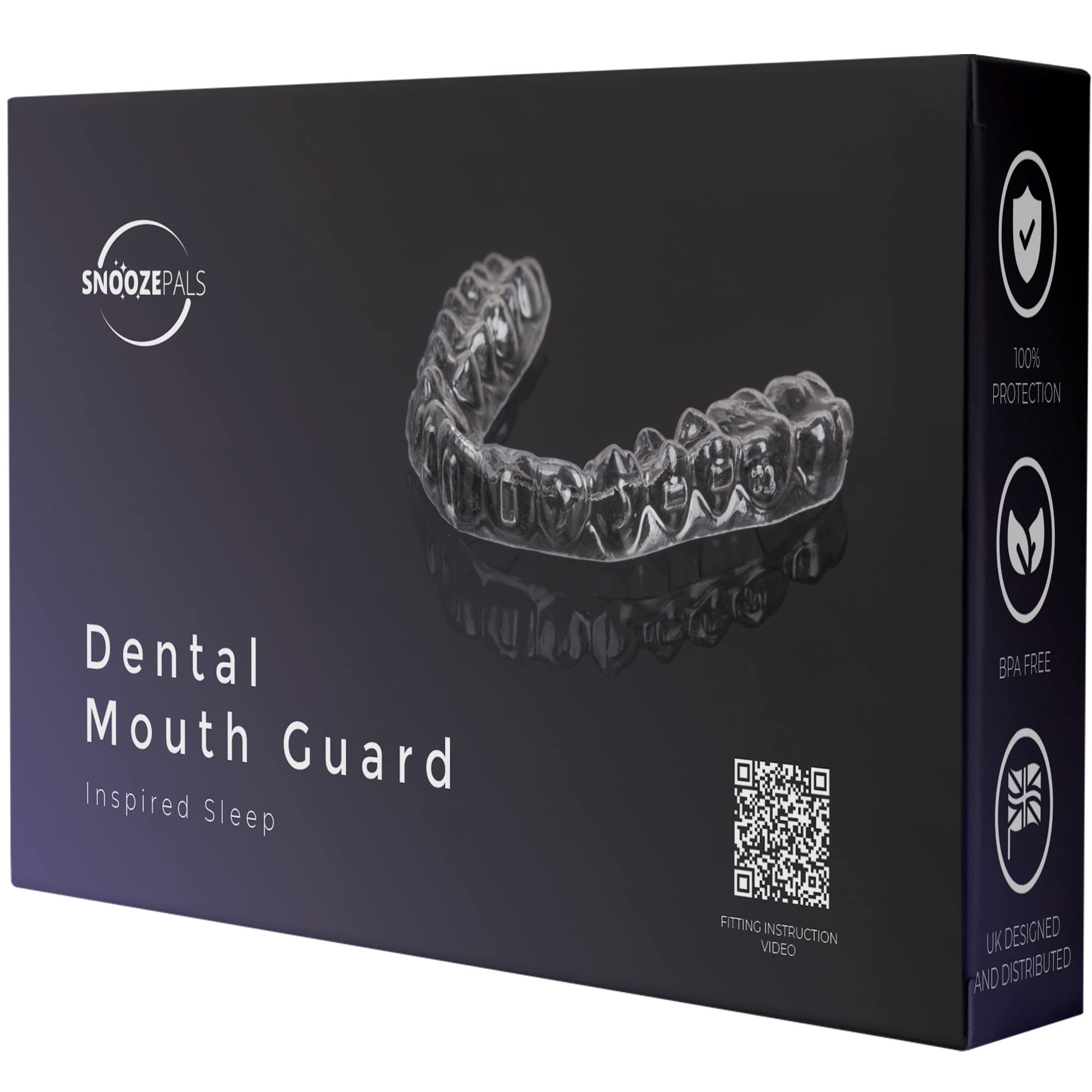 Snooze Pals® Professional Mouth Guard for Teeth Grinding. 4 Pack UK Designed Gum Shield/Bruxism Mouth Guard for Sleeping. The Best Grinding Teeth Night Guard/Gum Shield for Grinding Teeth Available.