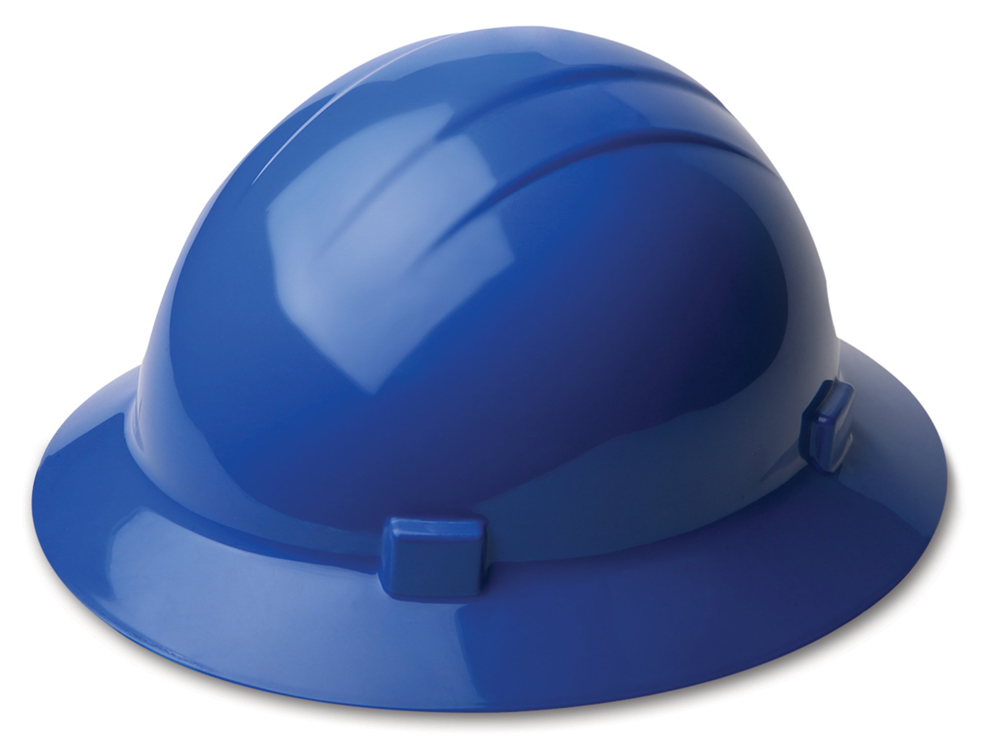 ERB 19206 Full Brim Hard Hat with 4-Point Ratchet Suspension, Blue