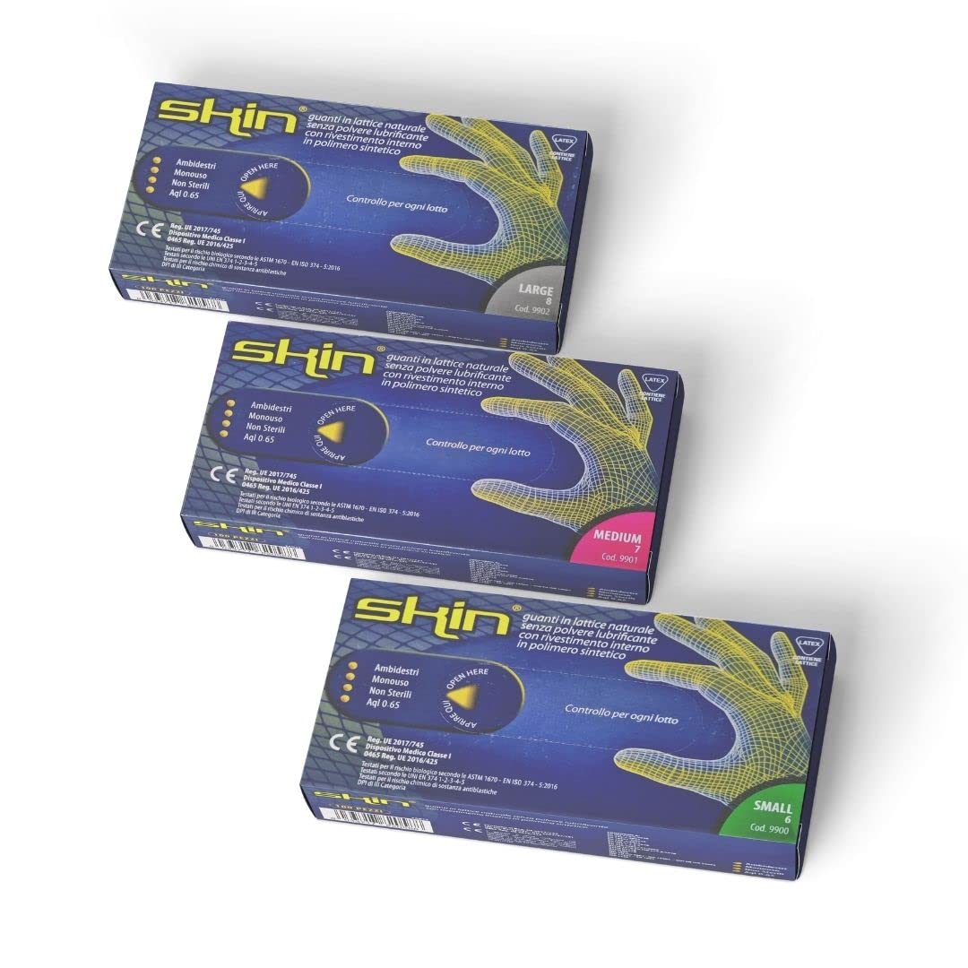 Guanti In Lattice Monouso Con Talco - Confezione Da 100, Taglia Large, Uso Medico E Lavoro - Foto 3