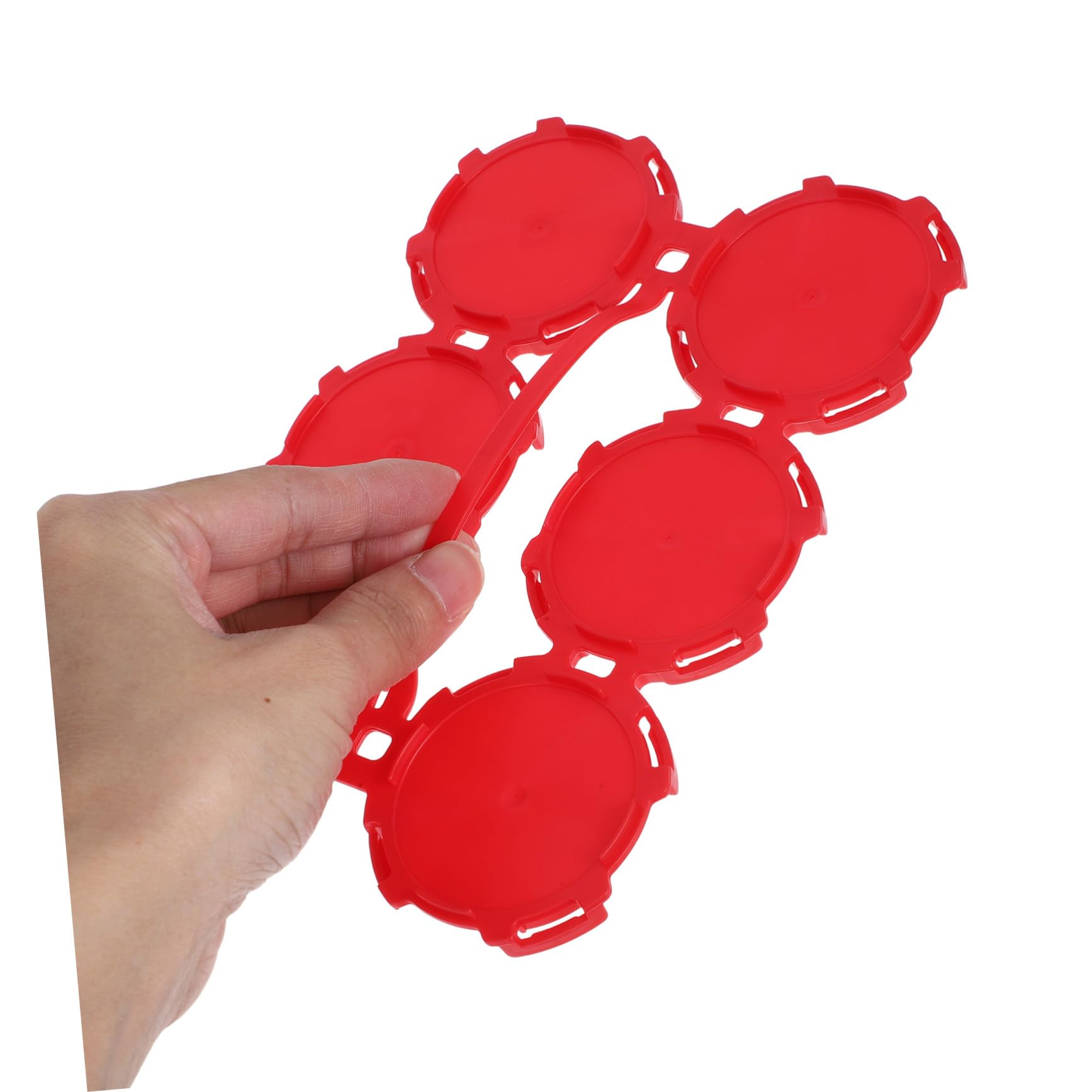 VICASKY Porte-canettes Facile à Installer et Pratique Réutilisable en Pe Rouge, 10 Pièces lors de Pique-niques la Plage pour Transporter des Boissons en Canette