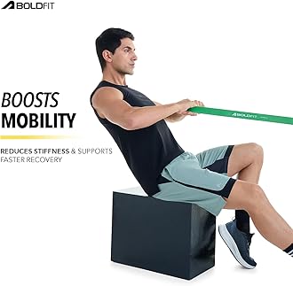 Boldfit Heavy Resistance Band for Exercise & Stretching (Green)(Material: Synthetic Rubber)