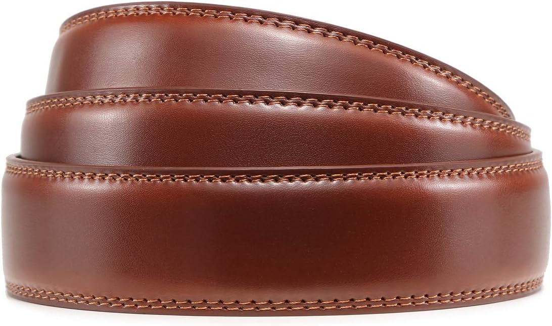 Founders & C Mens Leather Ratchet Belt Strap Only 1 3/8" Without Buckle,Replacement Strap Suitable for 40MM Slide Buckle - Image 5