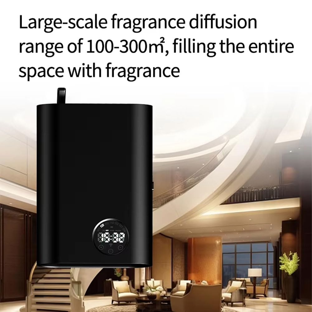 Dyfuzor do aromaterapii, dyfuzor olejków eterycznych 150 ml z ekranem dotykowym, konstrukcja naścienna, pokrywa 200-300 m², idealny do domu, biura, sypialni, spa