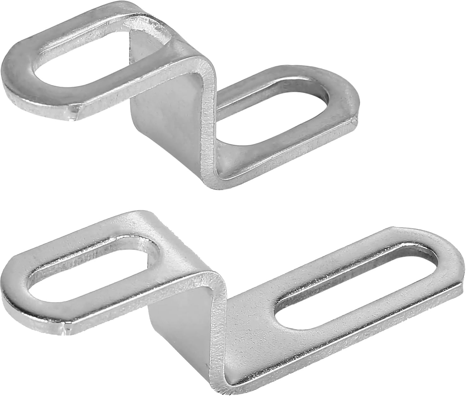 2 Pack Motorcycle Exhaust Muffler Pipe Bracket Hanger Mount Connector Z Support Stand Joint for Motorbike Silencer Exhaust Pipes Mounting Clamp Fasten Clip Round Band (Long + Short)