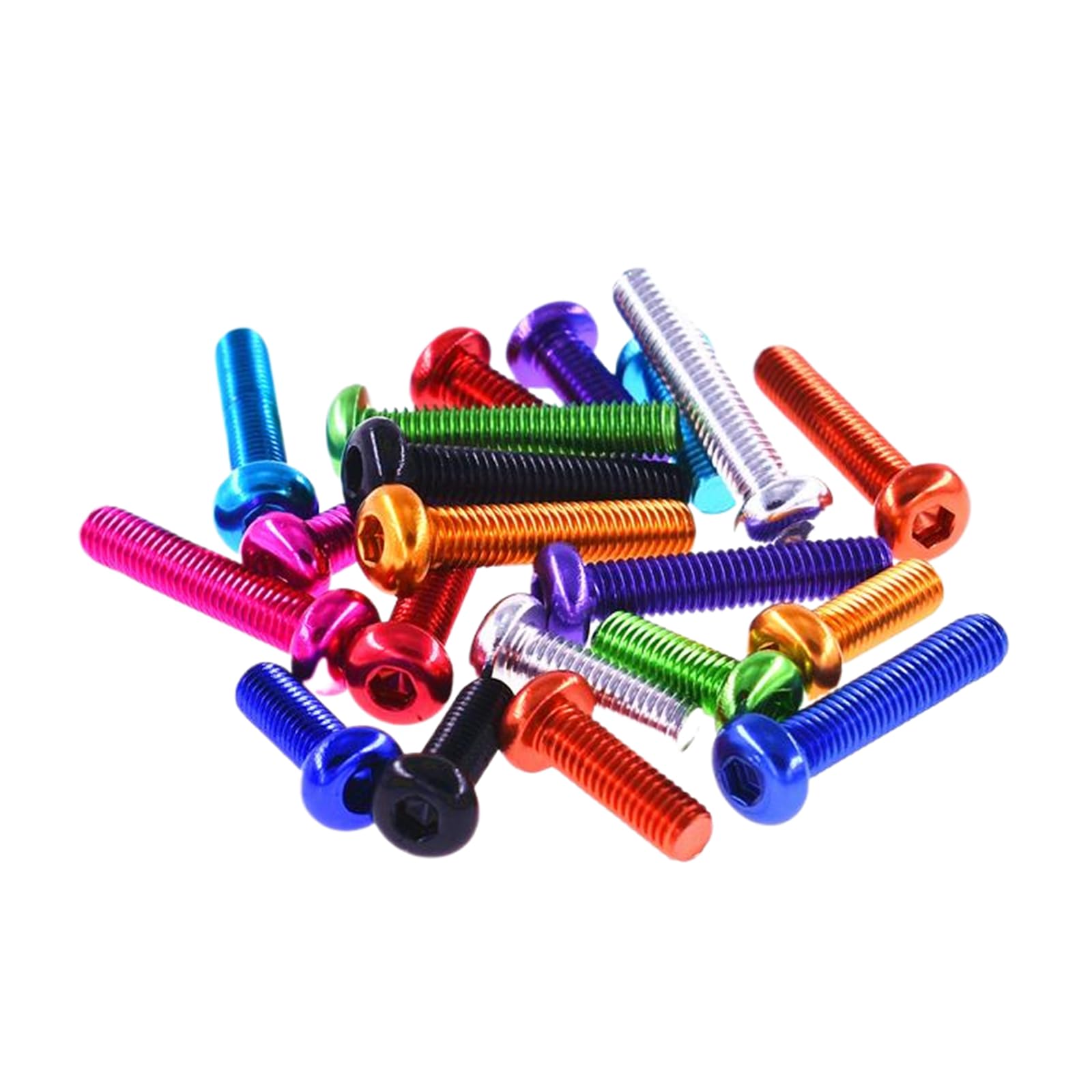 Viti A Testa Esagonale Prezzi Viti A Testa Di Bottone M3x6mm In Alluminio Anodizzato Rosso - 20 Pezzi, Presa Esagonale, Per Progetti Elettronici E - Foto 13