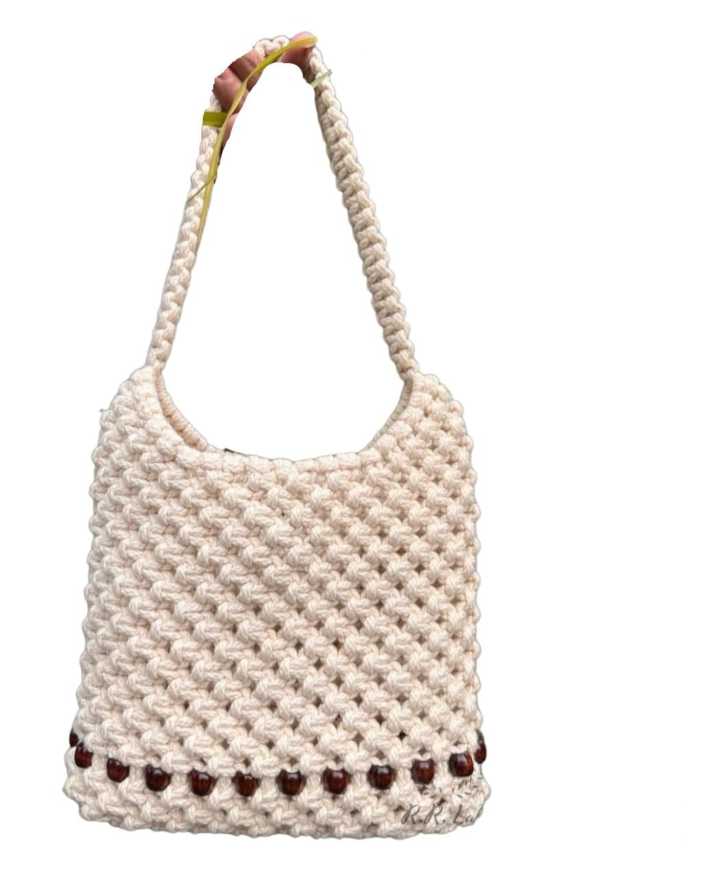 R.R.LALA Macrame handbag shoulder beg Perfect for shopping, party etc.Bride Macramé Tote Bag Summer Hobo Bag for Bride (B0CK4TWPN2) Amazon Price History, Amazon Price Tracker