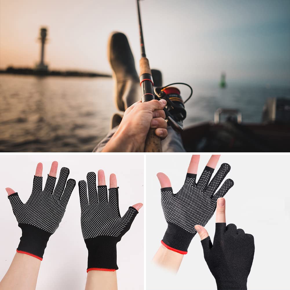 Seminismar - Guante de pesca, guantes de caza, guantes para pesca, guante de pesca para pesca al aire libre maneja en seguridad antideslizantes, corte de dedo antideslizante, transpirable, pesca, caza