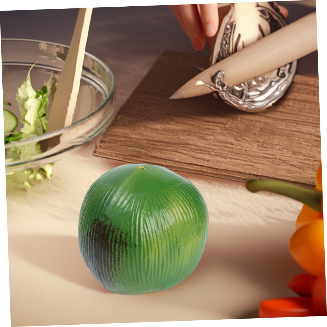 3 Cocco Realistico per Decorazioni Feste Hawaiane Accessori Tropicali in Plastica per Party Estivi Luau Spiaggia Frutta Artificiale per Scenografie e Fotografia