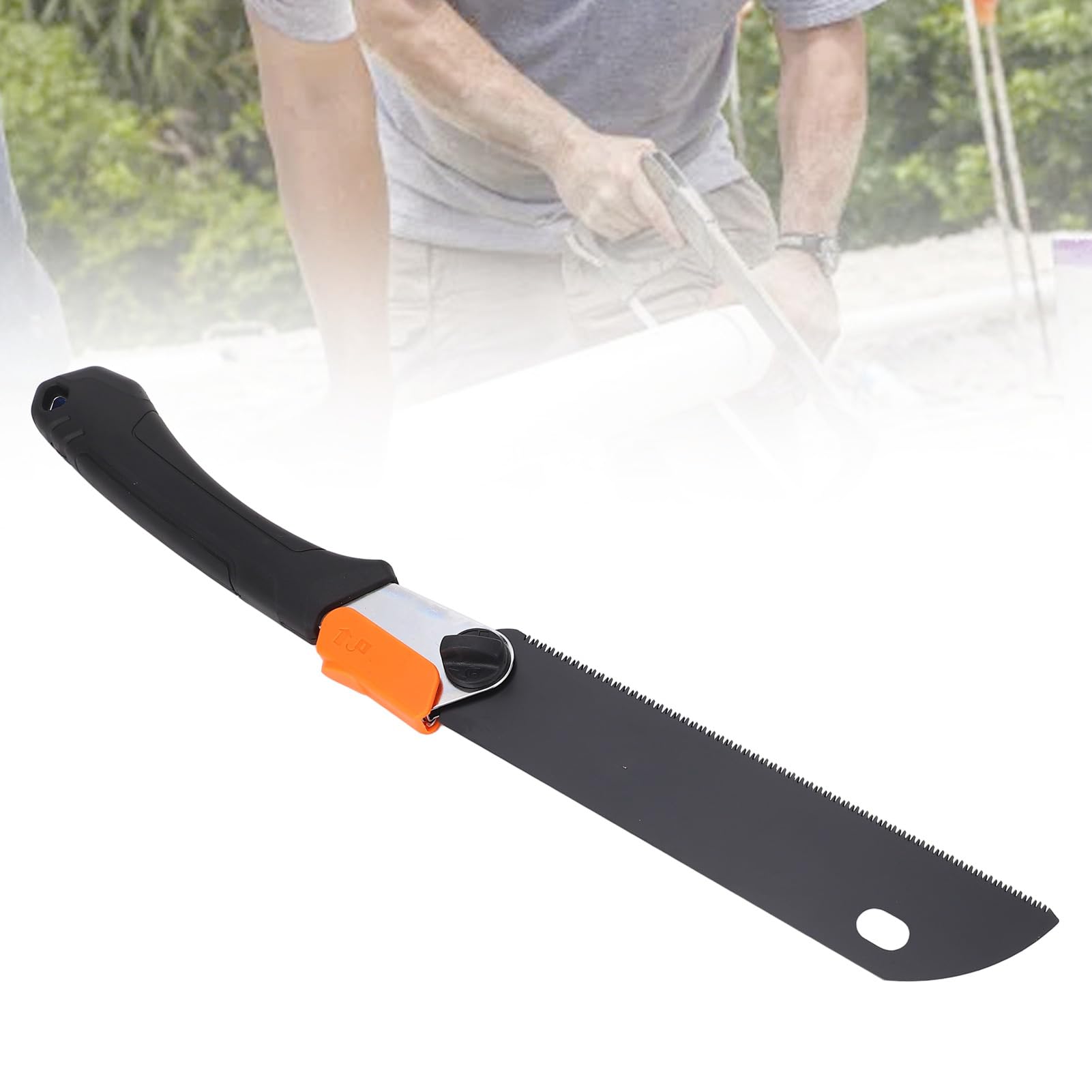 Petite scie pliante à main SK5 en acier au carbone de qualité professionnelle, outil de coupe de bois portable pour le travail du bois, le jardinage, le camping avec 3 lames