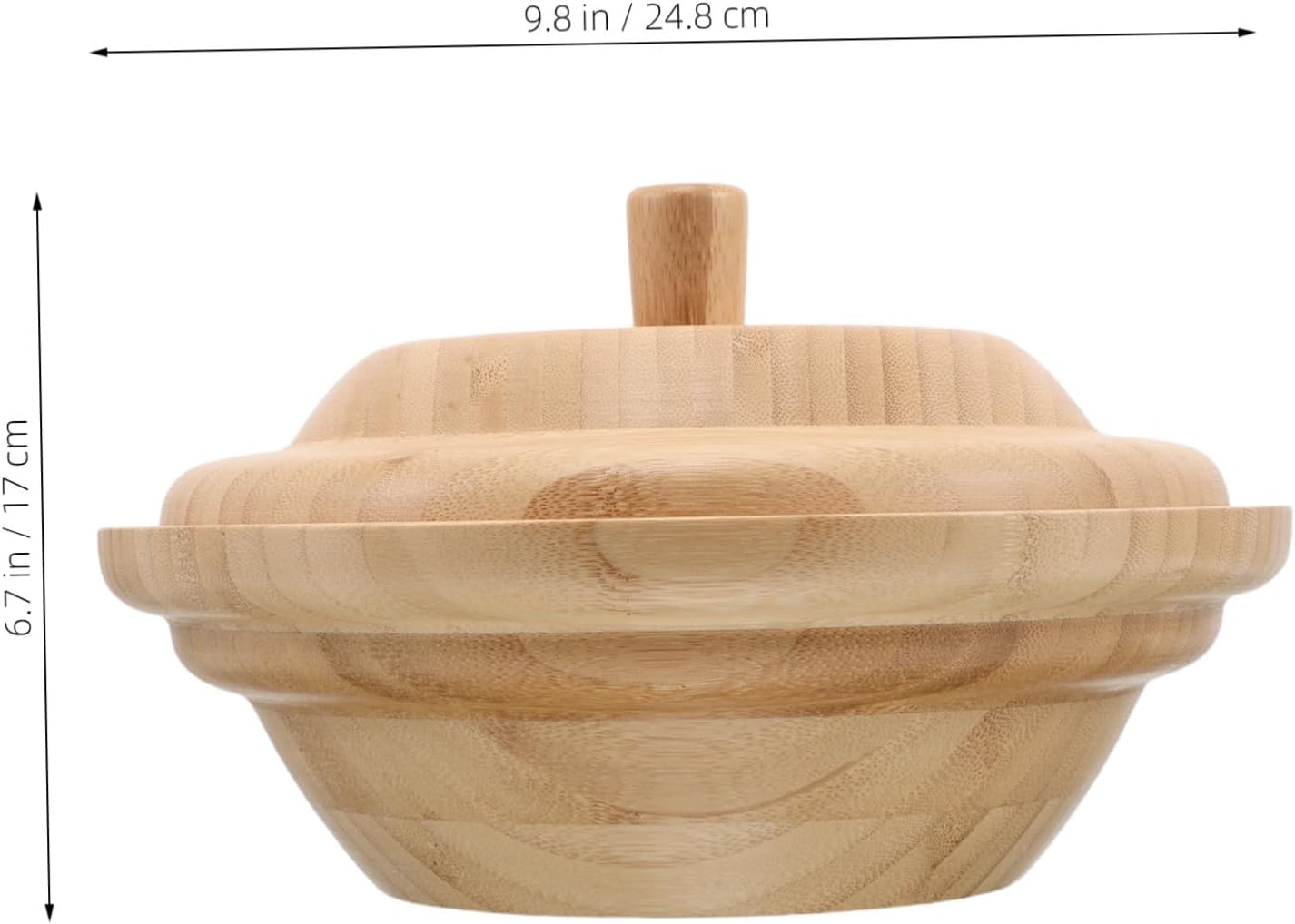 ABOOFAN Bamboo Dessert Bowl Salad Storage Bowl Natural Bamboo Material Spill Design Fruit Serving for Entertaining