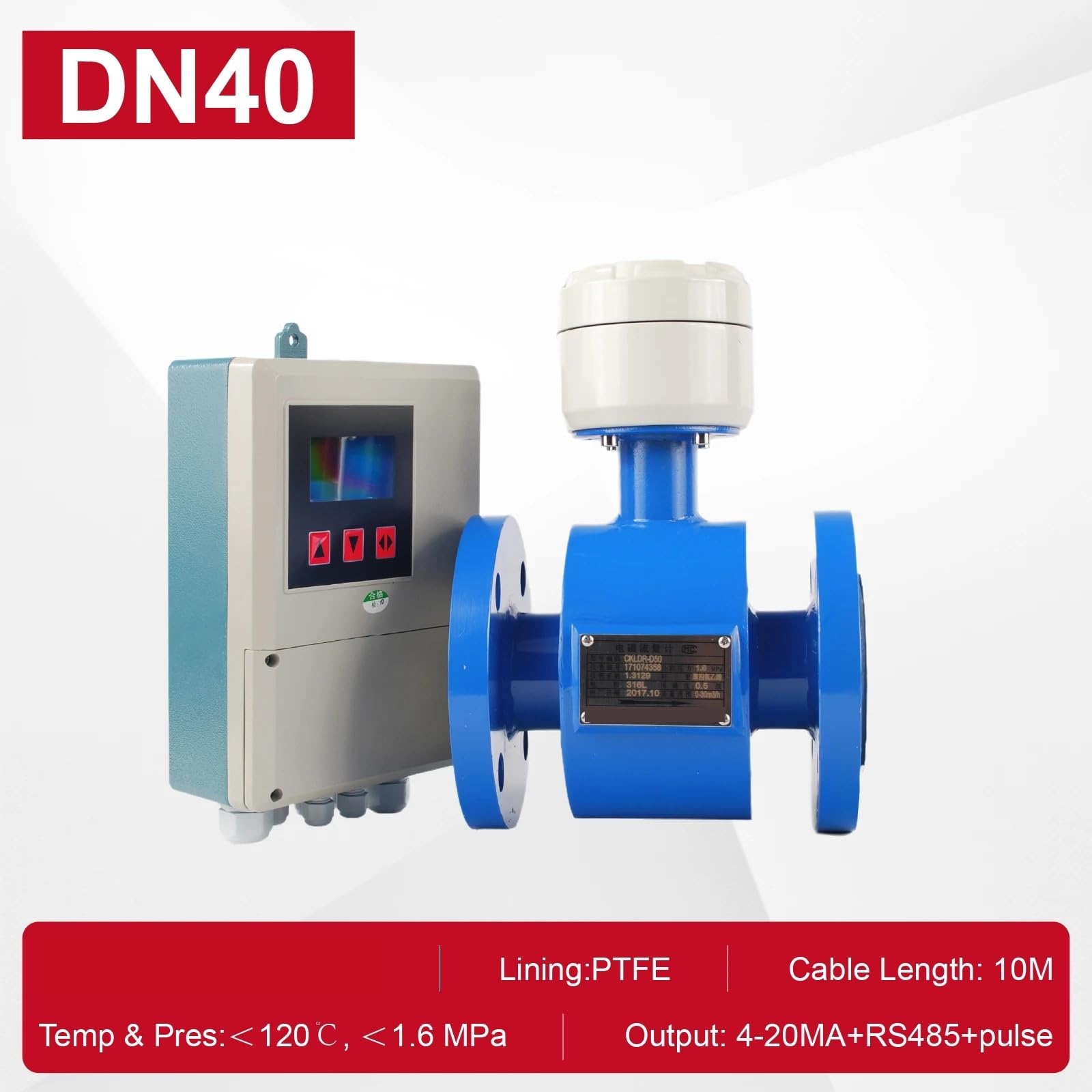 Medidor De Flujo Electromagnético Tipo Dividido DN10-DN50 4-20mA RS485