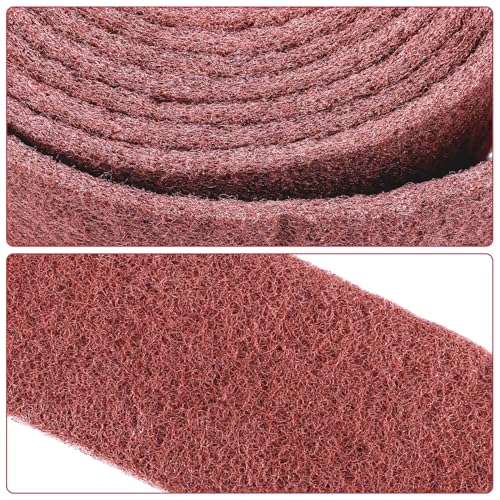ZOFUN Schleifvlies Metall Schleifvlies Holz, 5.7 M x 90MM Korn 240 Schleifvlies Schleifvliesrolle, Rosa Schleifvliesrolle Poliervlies Schleifflies für Holz, Metall, Edelstahl, uvm