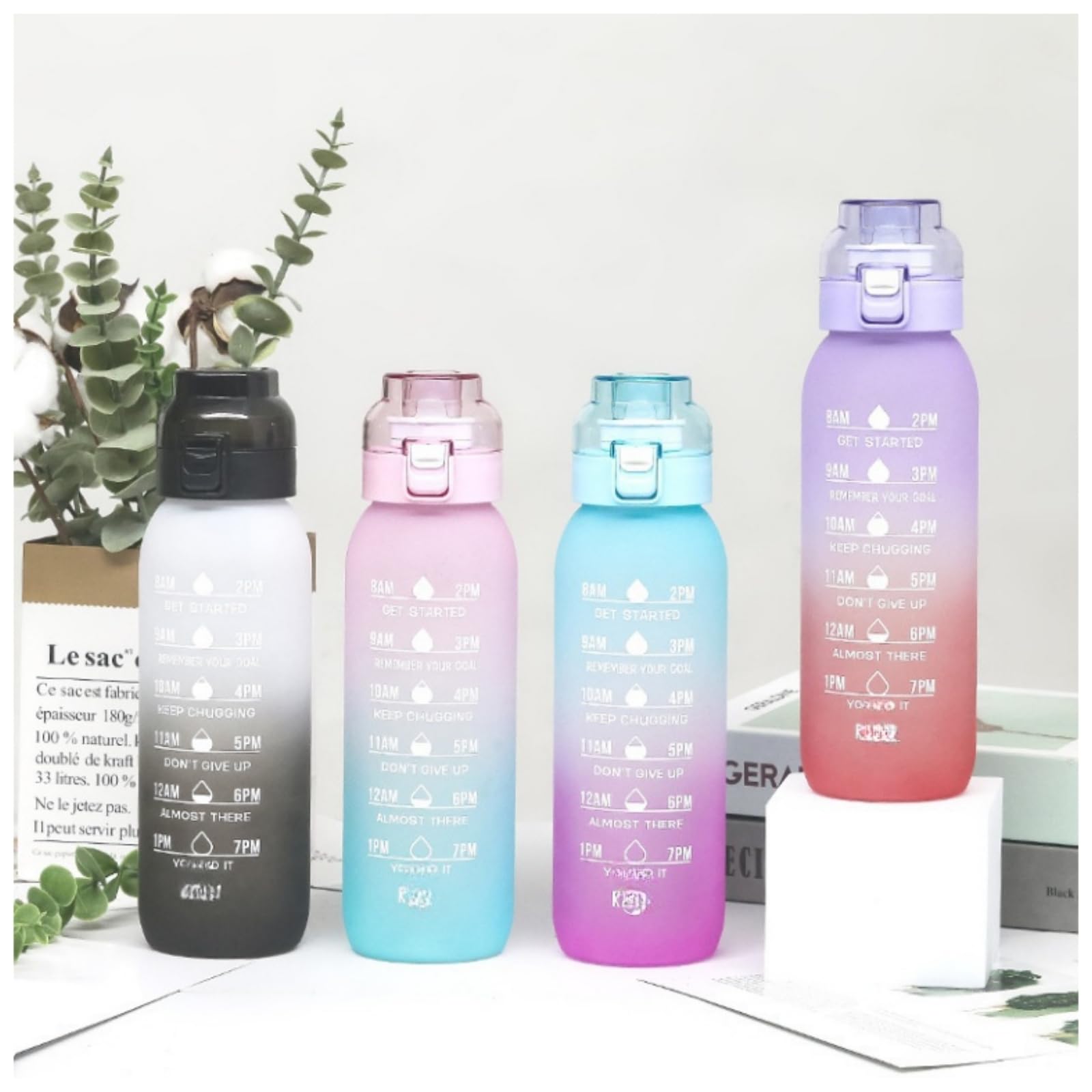 1000 ml Sport-Wasserflasche mit Strohhalm, hochwertiger Fitnessbecher, auslaufsicheres Design für Fitnessstudio, Outdoor und Hydratationsbedarf