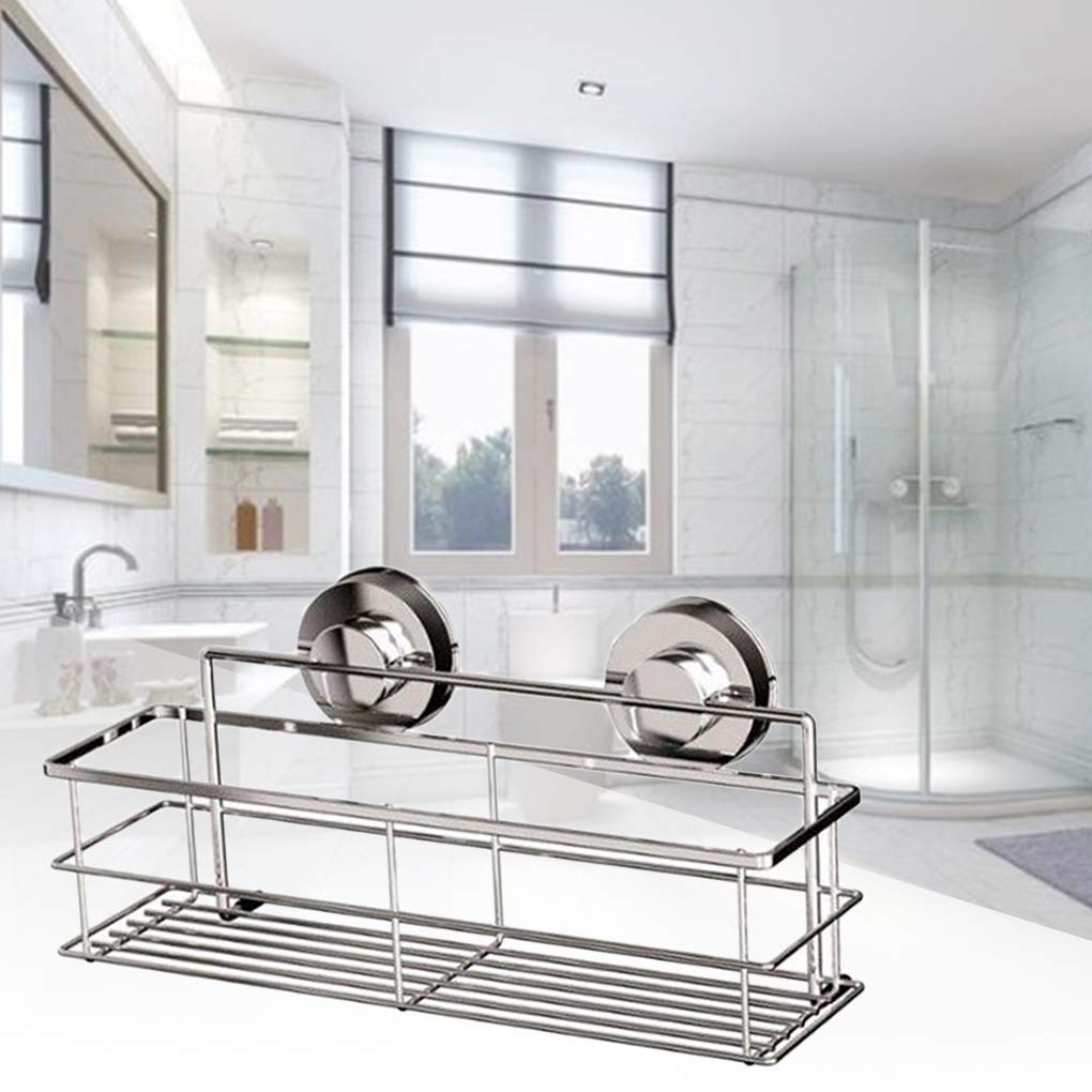 Mensole da Cucina e da Bagno Mensole galleggianti Portaoggetti da Doccia Ventosa in Acciaio Inox Porta Shampoo e Gel Doccia da Bagno Profondo Mensola da Bagno con Montaggio a paret