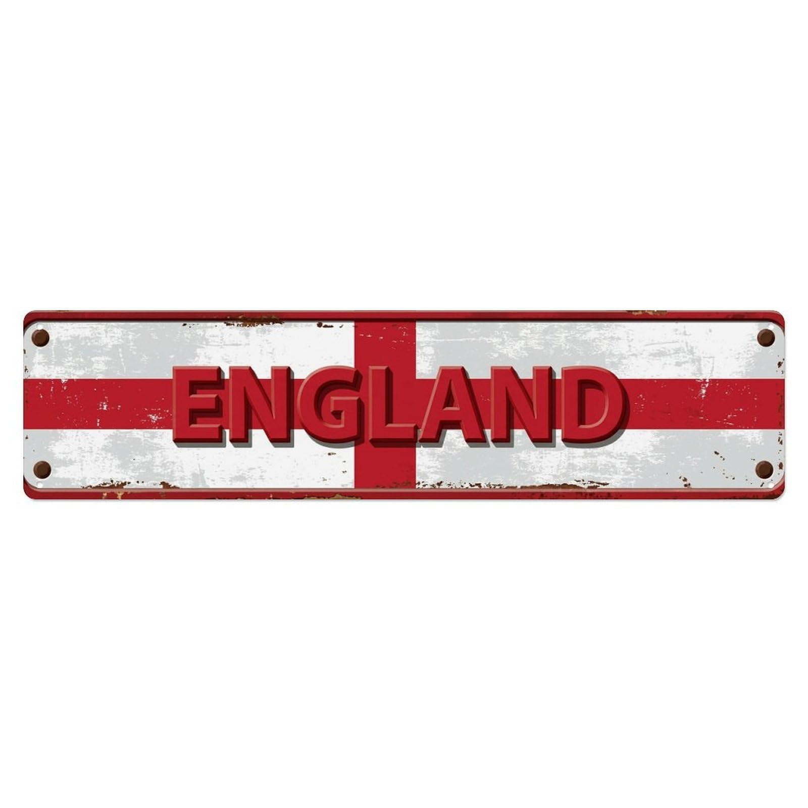 Vintage England Flag Pattern Metal Tin Sign