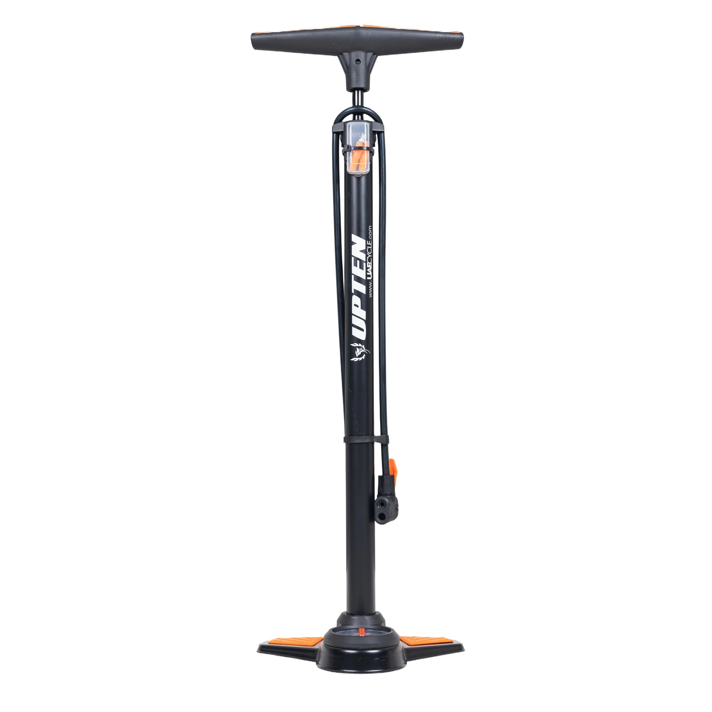 Upten Bicycle Floor Air Pump with Gauge 160 Psi Stand Foot Bike Pump