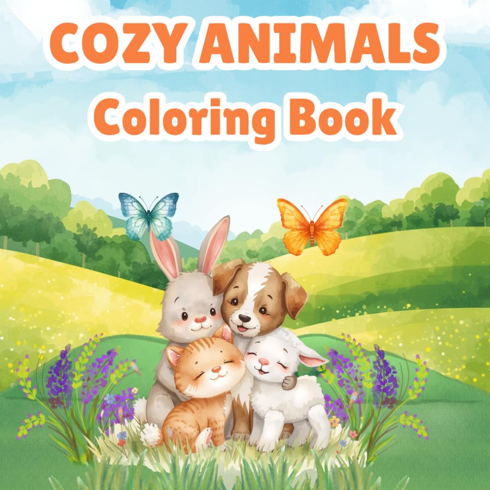 Cozy Animal Friends Coloring Book for Toddlers: Cute and Easy Animals for Kids Ages 2–5: Cute and Easy Animals Coloring Book for Kids Ages 2–5