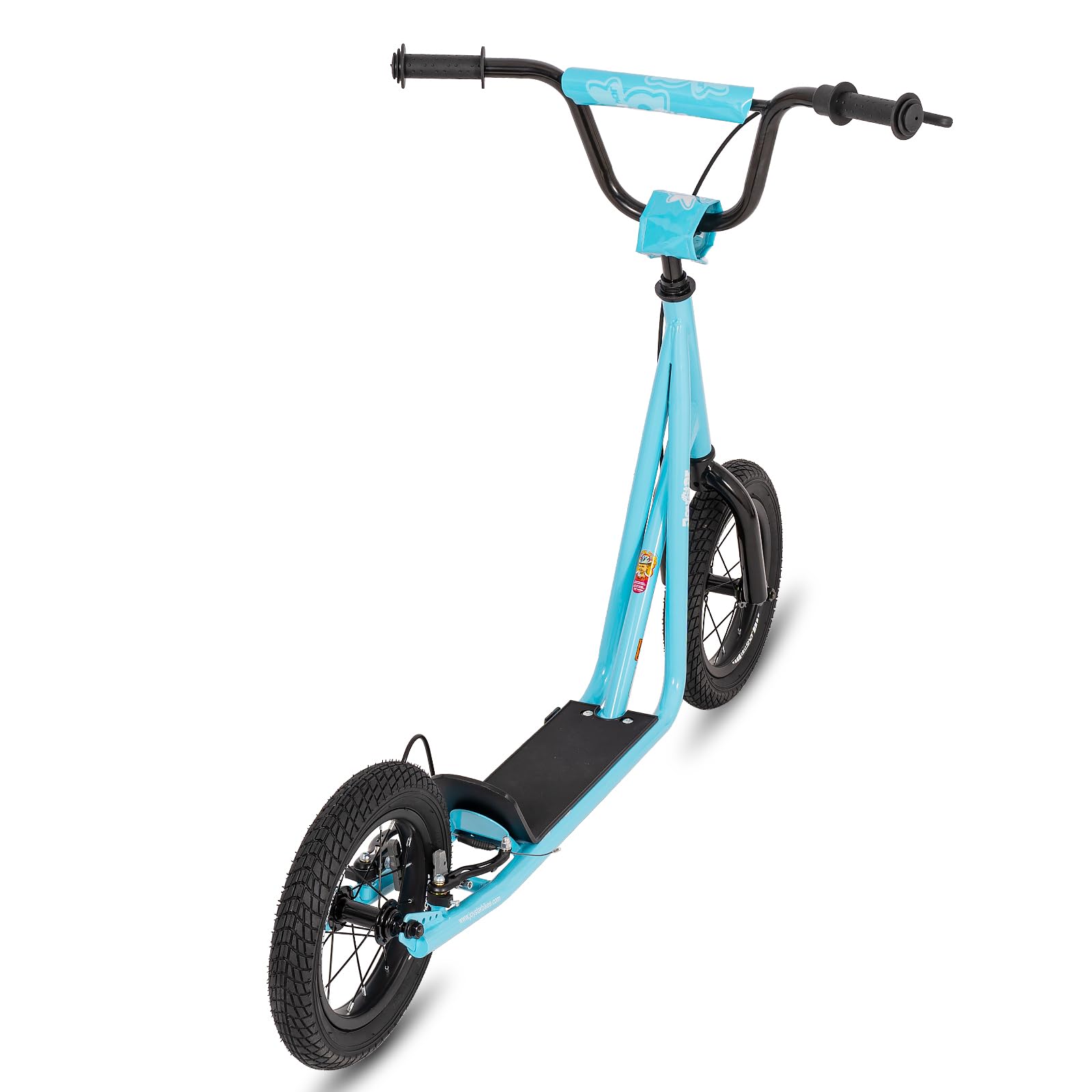 JOYSTAR Kick Scooter for Ages 5-9 Years Old Boys Girls, 12 Inch Big Wheels Scooters for Kids, Teens and Adults, Adjustable Handlebar, Kids Scooter, Blue